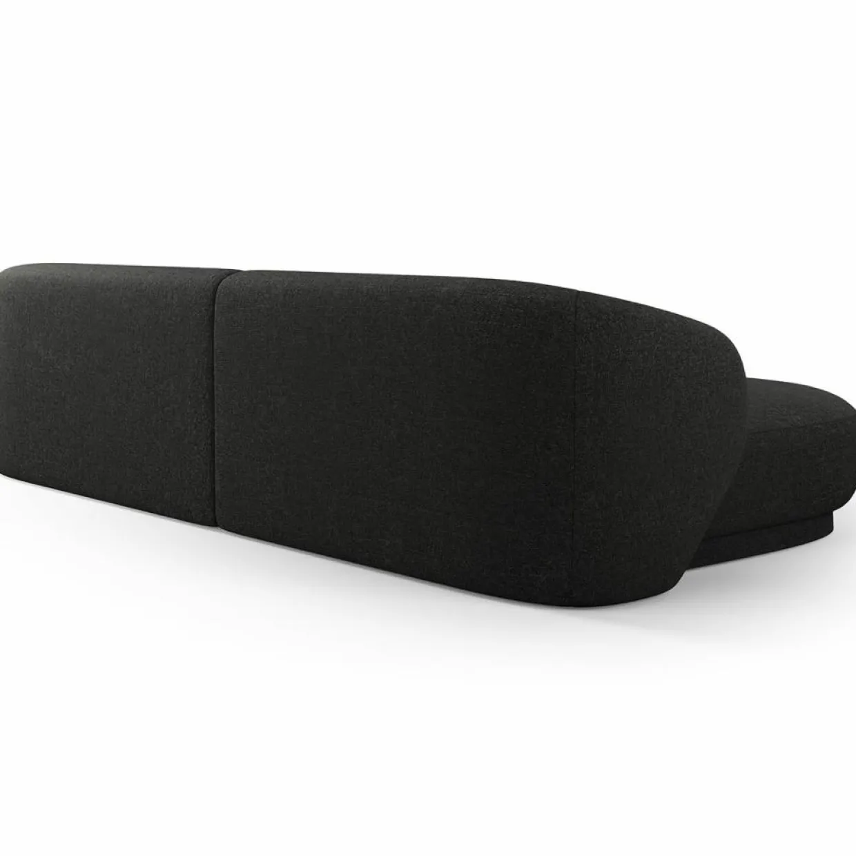 Canapé angle gauche Linden Chenille 4 Places noir - 289x177x72 cm-Mazzini Sofas Sale
