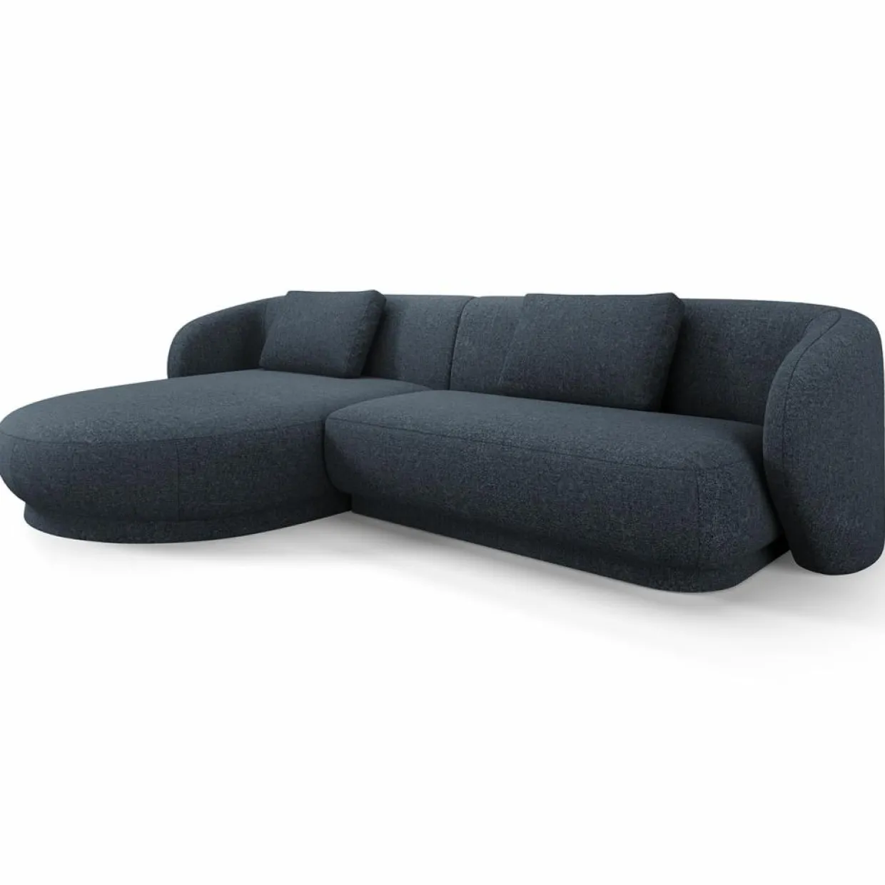 Mazzini Sofas Canapés^Canapé angle gauche Linden Chenille 4 Places bleu - 289x177x72 cm