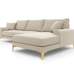 Mazzini Sofas Canapés^Canapé d'angle droit 5 places Madara beige - 254x182x90 cm