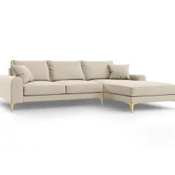 Mazzini Sofas Canapés^Canapé d'angle droit 5 places Madara beige - 254x182x90 cm