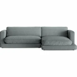 Mazzini Sofas Canapés^Canapé d'angle droit Daphne 4 Places Gris Foncé - 270x170x86 cm