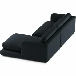 Canapé d'angle droit Daphne 4 Places Noir - 270x170x86 cm-Mazzini Sofas New