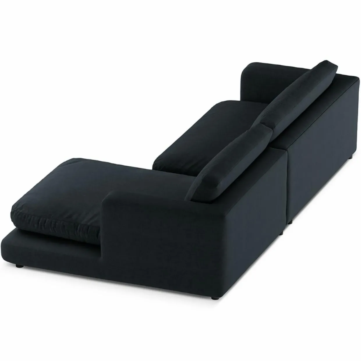 Canapé d'angle droit Daphne 4 Places Noir - 270x170x86 cm-Mazzini Sofas New