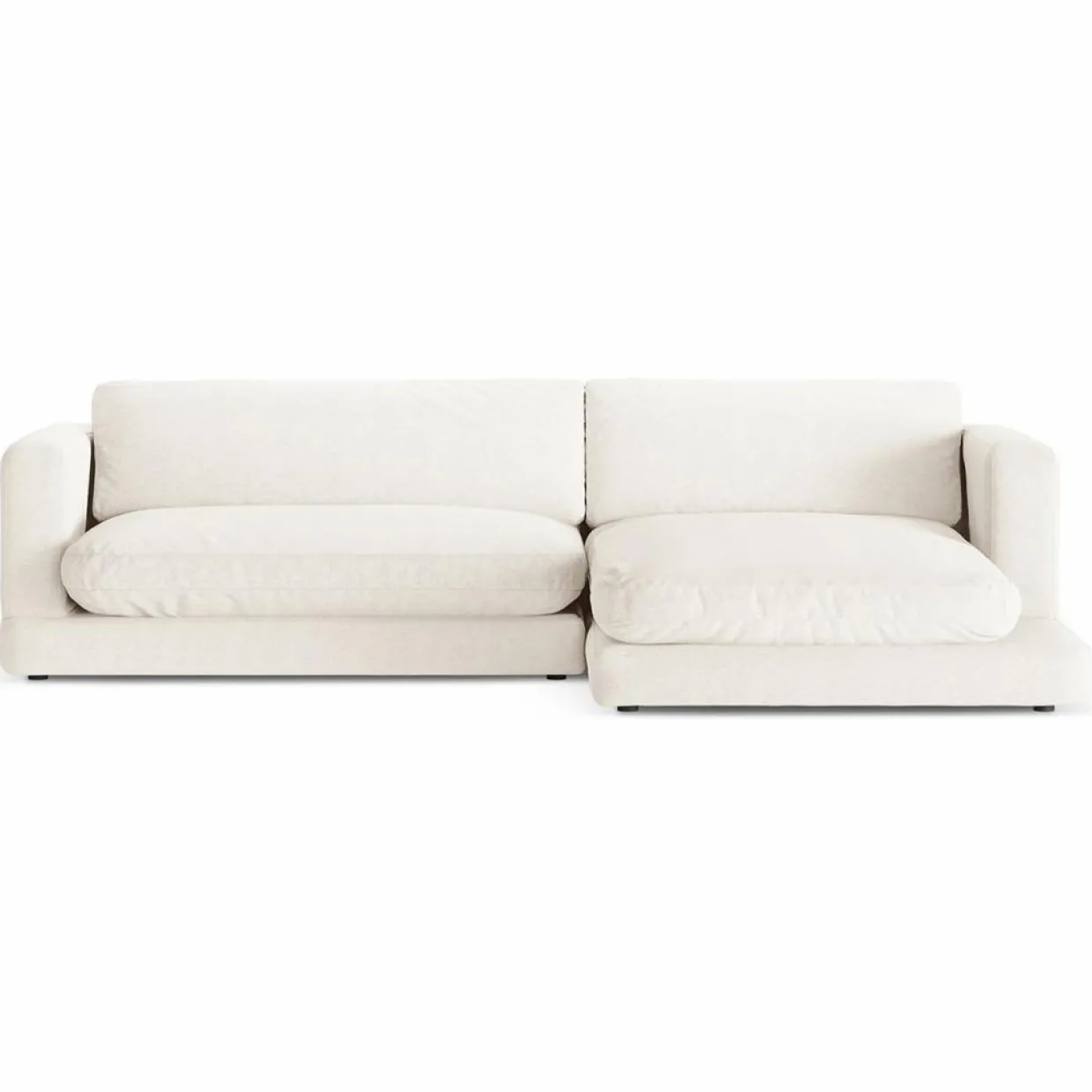 Mazzini Sofas Canapés^Canapé d'angle droit Daphne 4 Places Ivoire - 270x170x86 cm