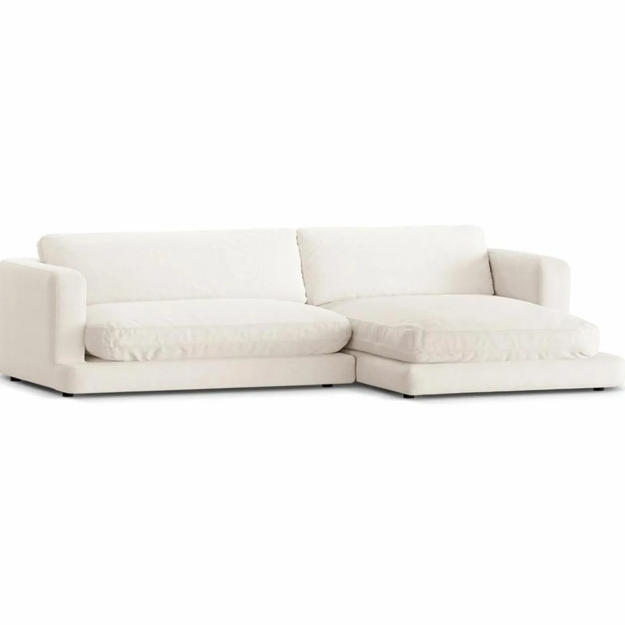 Mazzini Sofas Canapés^Canapé d'angle droit Daphne 4 Places Ivoire - 270x170x86 cm