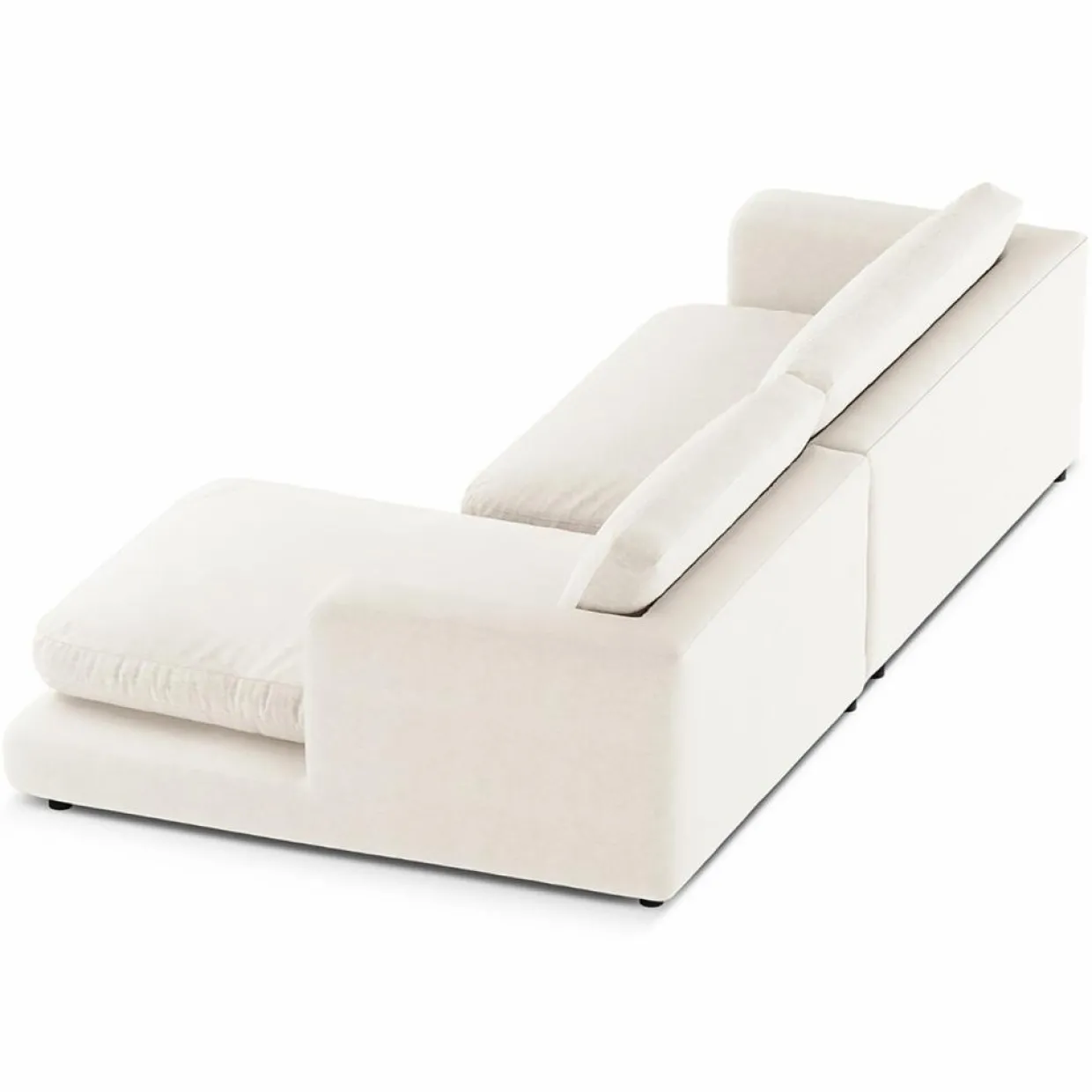 Mazzini Sofas Canapés^Canapé d'angle droit Daphne 4 Places Ivoire - 270x170x86 cm