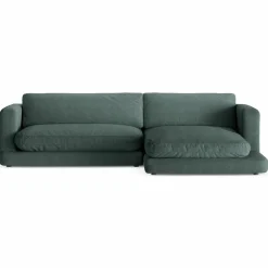 Mazzini Sofas Canapés^Canapé d'angle droit Daphne 4 Places Vert mousse - 270x170x86 cm