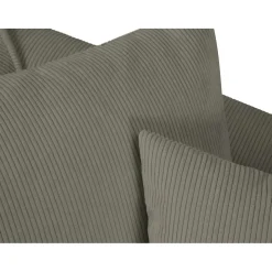 Canapé d'angle Droit Quince Velours côtelé 4 Places gris clair - 221x171x80 cm-Mazzini Sofas Clearance