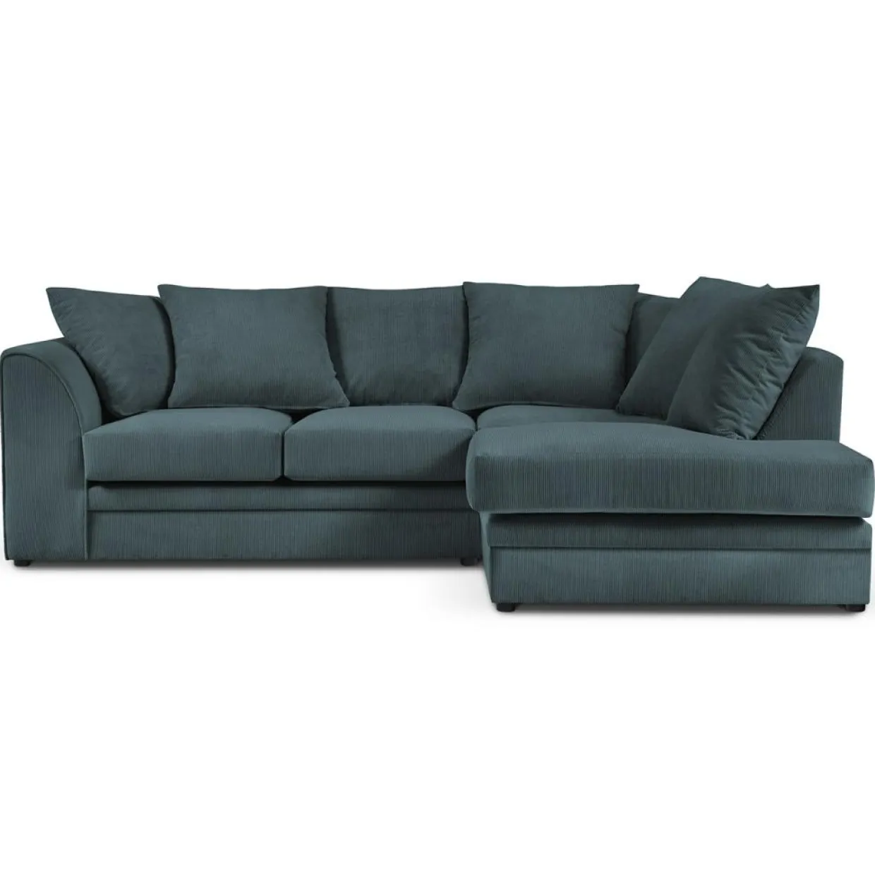 Canapé d'angle droit Quince 4 Places bleu - 221x171x80 cm-Mazzini Sofas Discount
