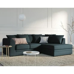 Canapé d'angle droit Quince 4 Places bleu - 221x171x80 cm-Mazzini Sofas Discount