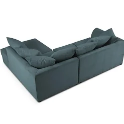 Canapé d'angle droit Quince 4 Places bleu - 221x171x80 cm-Mazzini Sofas Discount