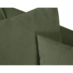 Mazzini Sofas Canapés^Canapé d'angle Droit Quince Velours côtelé 4 Places vert - 221x171x80 cm