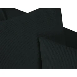 Mazzini Sofas Canapés^Canapé d'angle Droit Quince Velours côtelé 4 Places noir - 221x171x80 cm