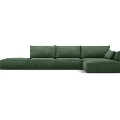 Mazzini Sofas Canapés^Canapé D'Angle Droit Vanda 5 Places 1 vert bouteille - 386x166x85 cm