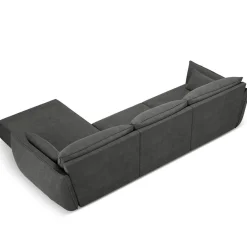 Mazzini Sofas Canapés^Canapé D'Angle Droit Vanda 5 Places 2 gris - 208x166x85 cm