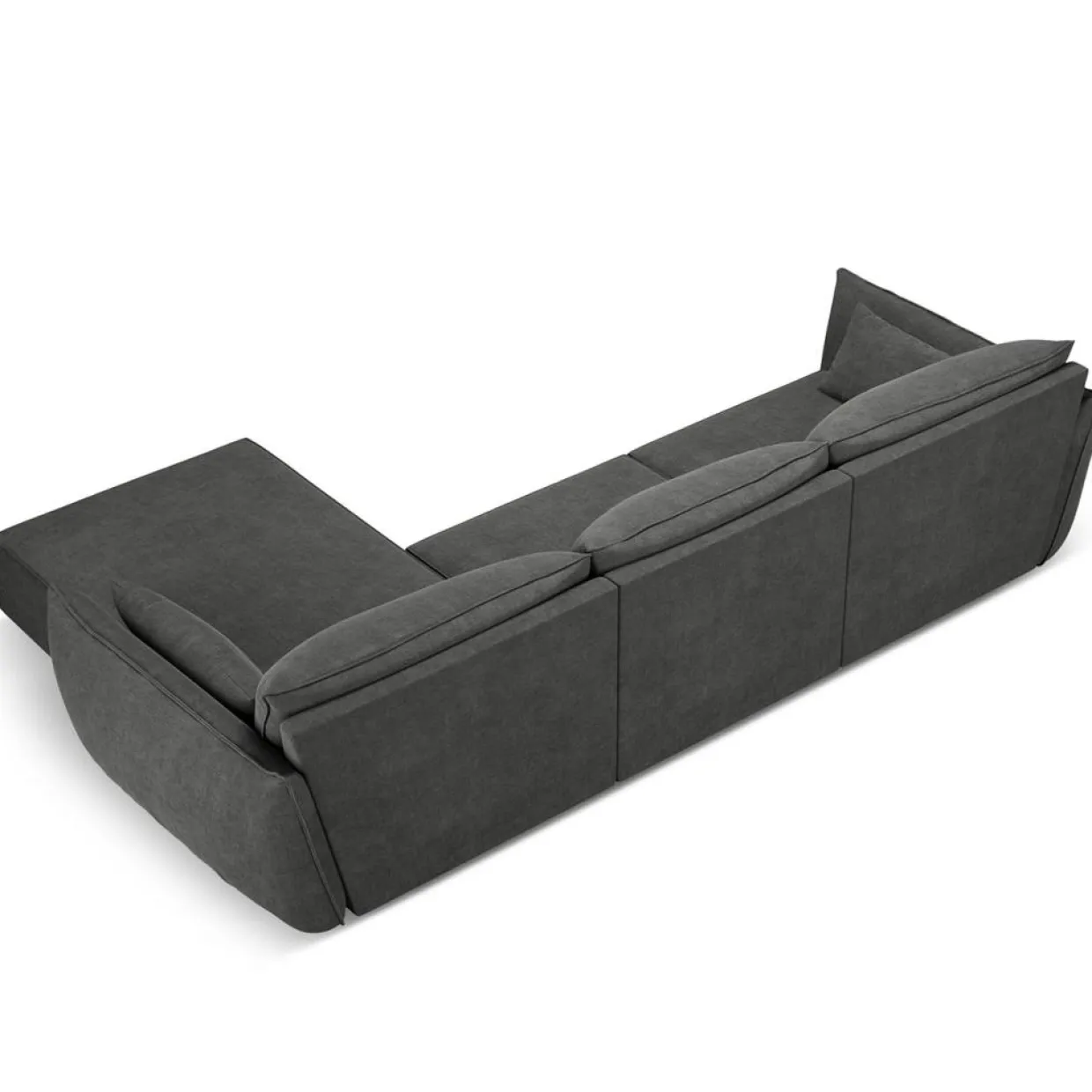 Mazzini Sofas Canapés^Canapé D'Angle Droit Vanda 5 Places 2 gris - 208x166x85 cm