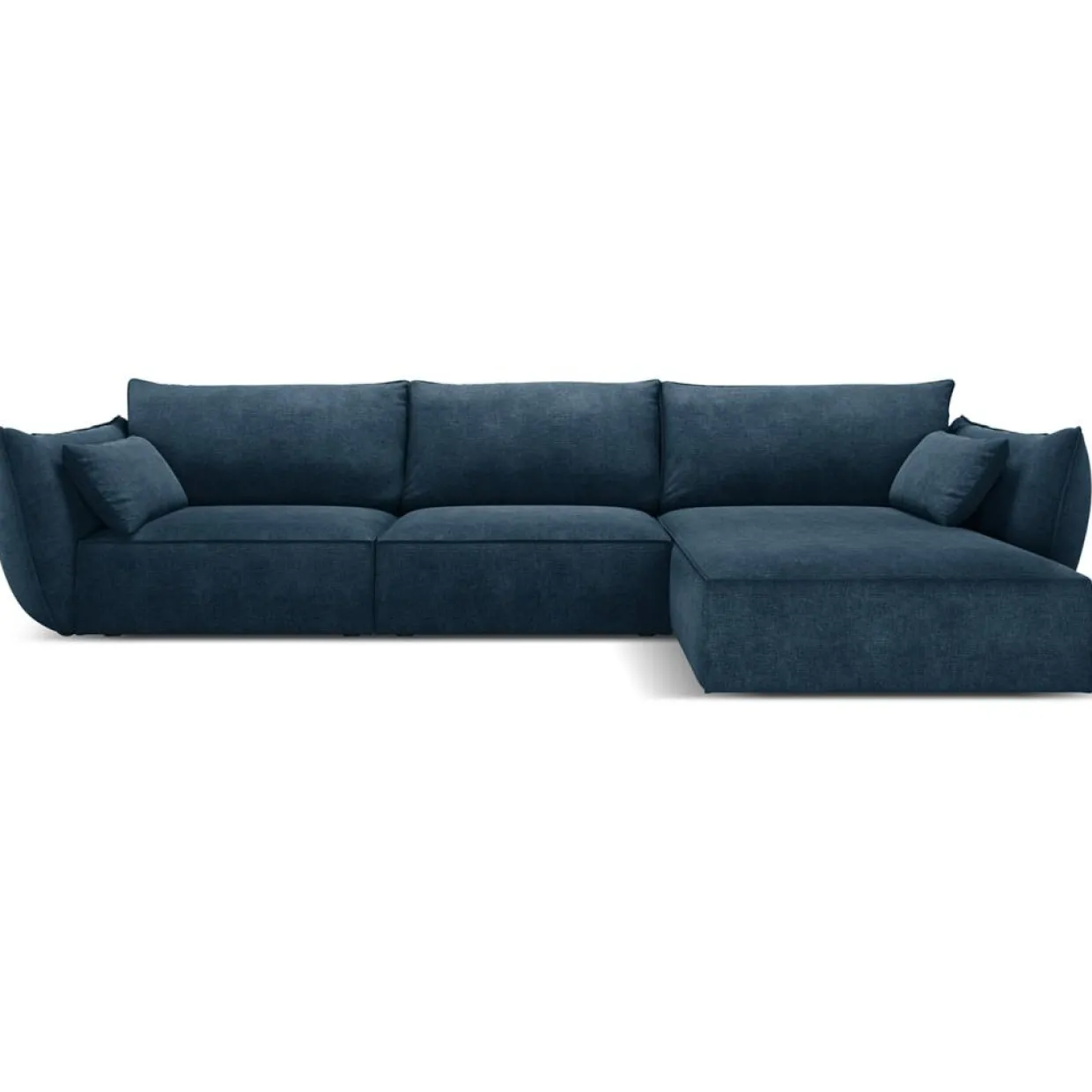 Canapé D'Angle Droit Vanda 5 Places 2 bleu roi - 208x166x85 cm-Mazzini Sofas Best
