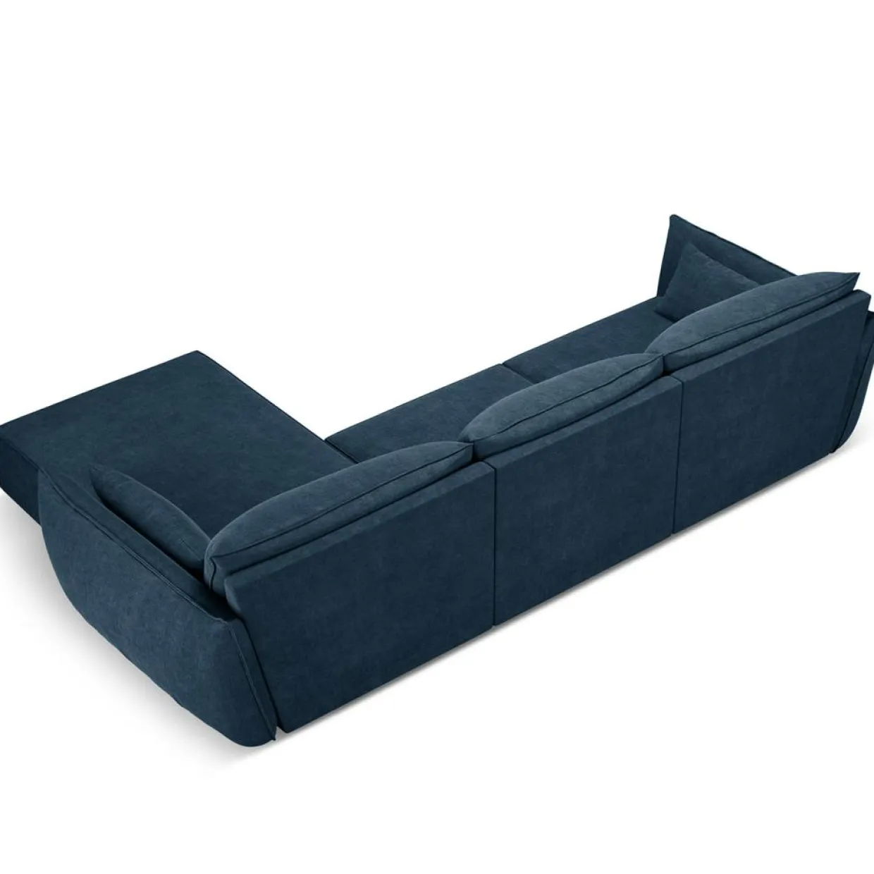 Canapé D'Angle Droit Vanda 5 Places 2 bleu roi - 208x166x85 cm-Mazzini Sofas Best