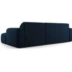 Mazzini Sofas Canapés^Canapé d'angle droit Velours Jasmin 4 Places bleu roi - 250x170x72 cm