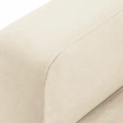 Canapé d'angle Droit Velours Venus 5 Places beige clair - 254x185x90 cm-Mazzini Sofas