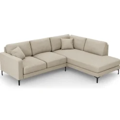 Mazzini Sofas Canapés^Canapé d'angle Droit Venus 5 Places beige - 254x185x90 cm