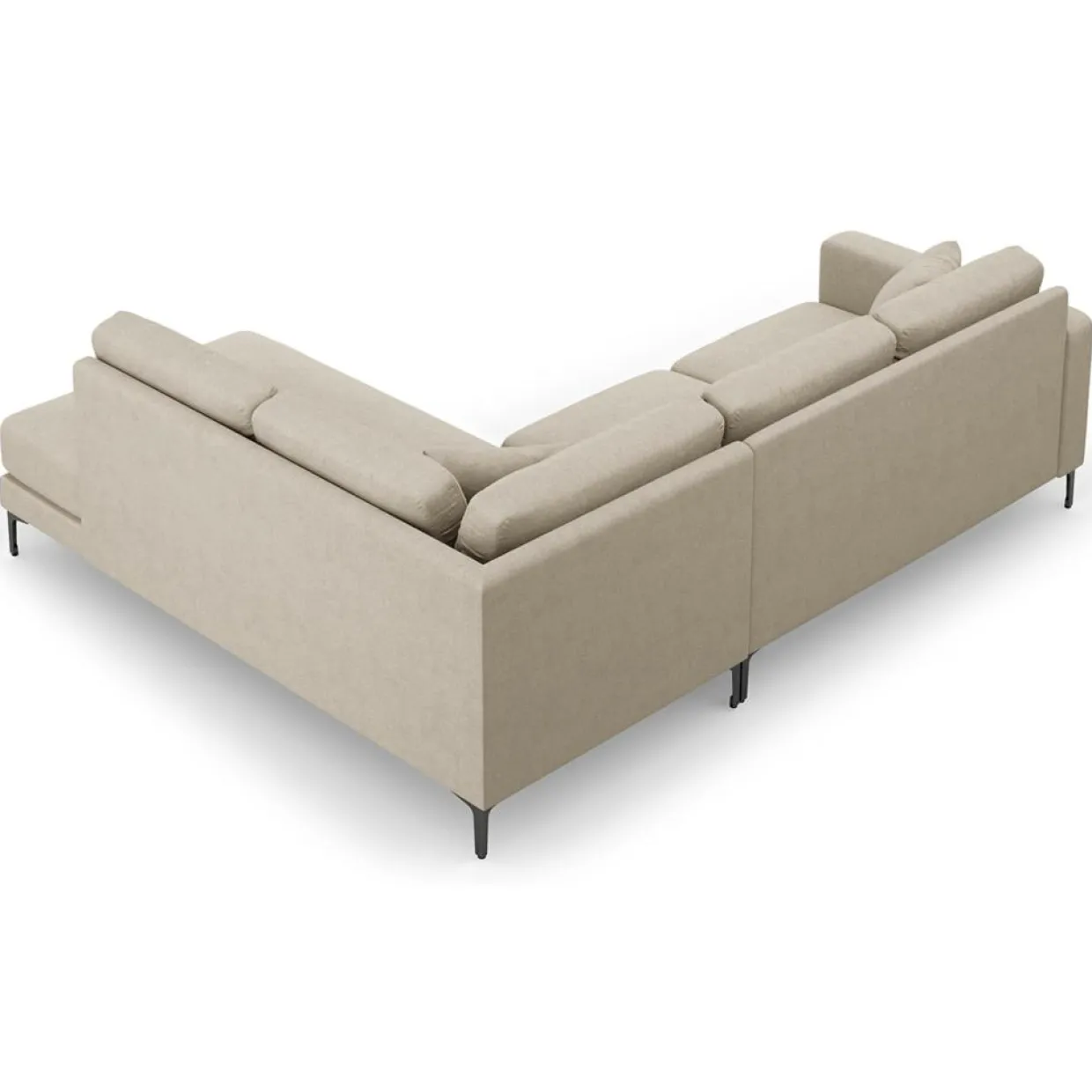 Mazzini Sofas Canapés^Canapé d'angle Droit Venus 5 Places beige - 254x185x90 cm