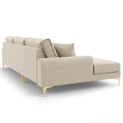 Mazzini Sofas Canapés^Canapé d'angle gauche 5 places Madara beige - 254x182x90 cm