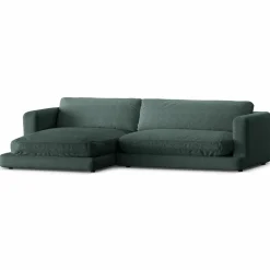 Mazzini Sofas Canapés^Canapé d'angle Gauche Daphne 4 Places Vert mousse - 270x170x86 cm