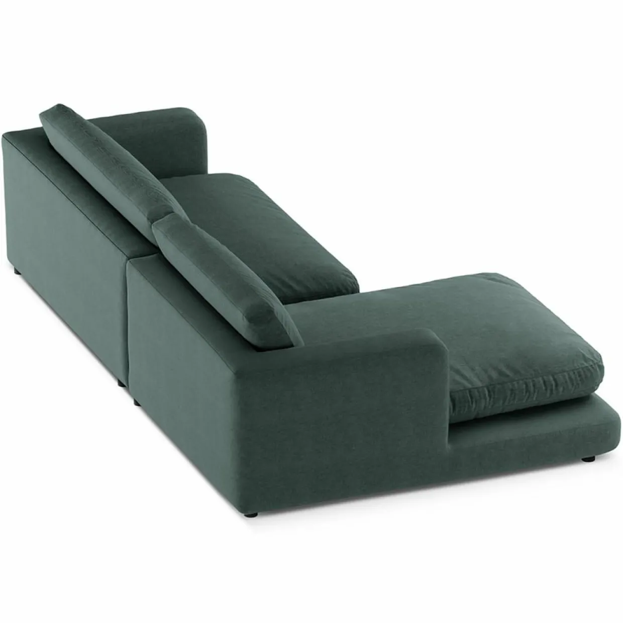 Mazzini Sofas Canapés^Canapé d'angle Gauche Daphne 4 Places Vert mousse - 270x170x86 cm