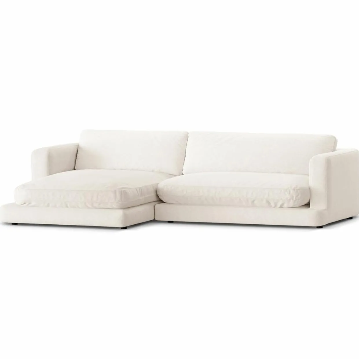Mazzini Sofas Canapés^Canapé d'angle Gauche Daphne 4 Places Ivoire - 270x170x86 cm
