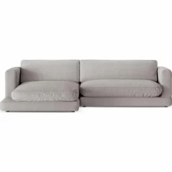 Canapé d'angle Gauche Daphne 4 Places Gris chaud - 270x170x86 cm-Mazzini Sofas Sale