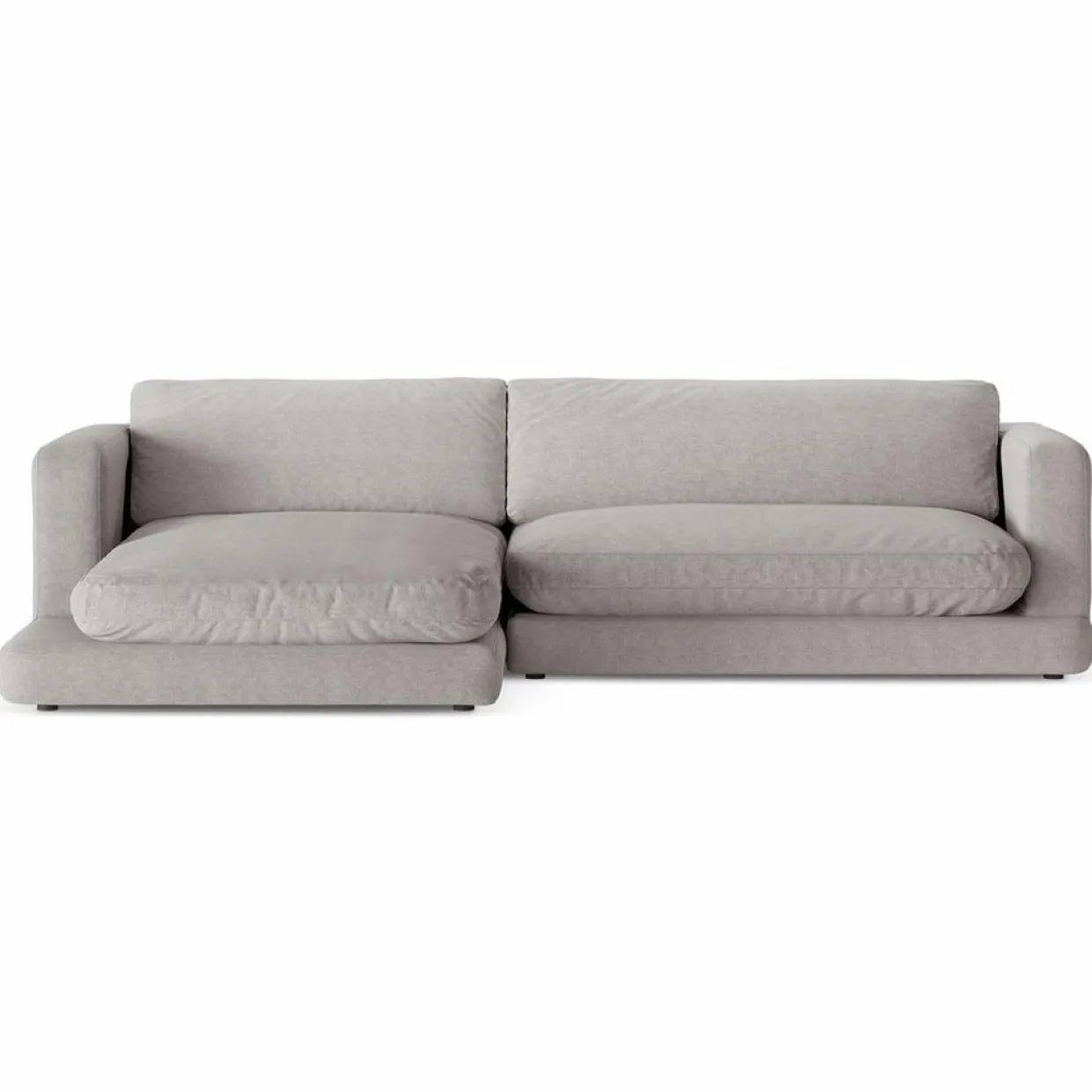 Canapé d'angle Gauche Daphne 4 Places Gris chaud - 270x170x86 cm-Mazzini Sofas Sale