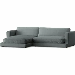 Mazzini Sofas Canapés^Canapé d'angle Gauche Daphne 4 Places Gris Foncé - 270x170x86 cm