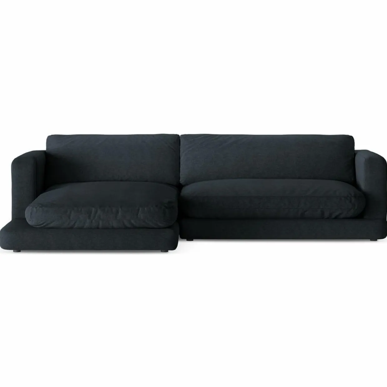Canapé d'angle Gauche Daphne 4 Places Noir - 270x170x86 cm-Mazzini Sofas