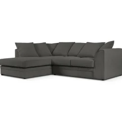 Mazzini Sofas Canapés^Canapé d'angle gauche Quince 4 Places gris foncé - 221x171x80 cm