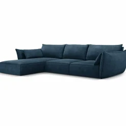 Canapé D'Angle Gauche Vanda 5 Places 2 bleu roi - 208x166x85 cm-Mazzini Sofas Clearance