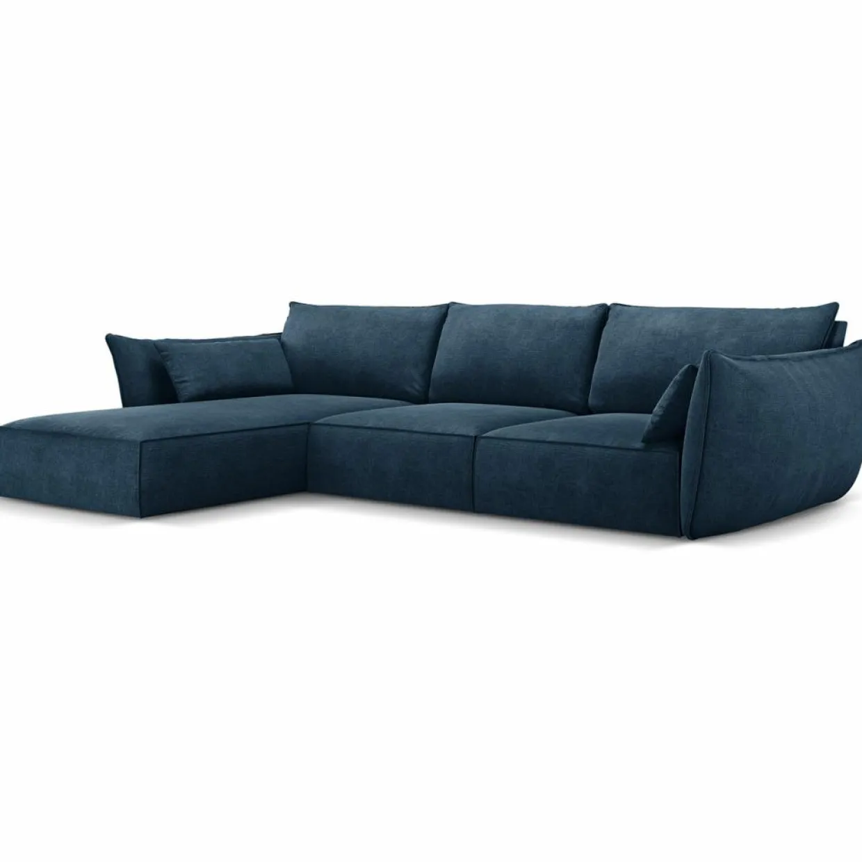 Canapé D'Angle Gauche Vanda 5 Places 2 bleu roi - 208x166x85 cm-Mazzini Sofas Clearance