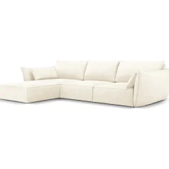 Canapé D'Angle Gauche Vanda 5 Places 2 beige clair - 208x166x85 cm-Mazzini Sofas Sale