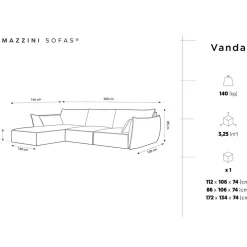Canapé D'Angle Gauche Vanda 5 Places 2 beige clair - 208x166x85 cm-Mazzini Sofas Sale