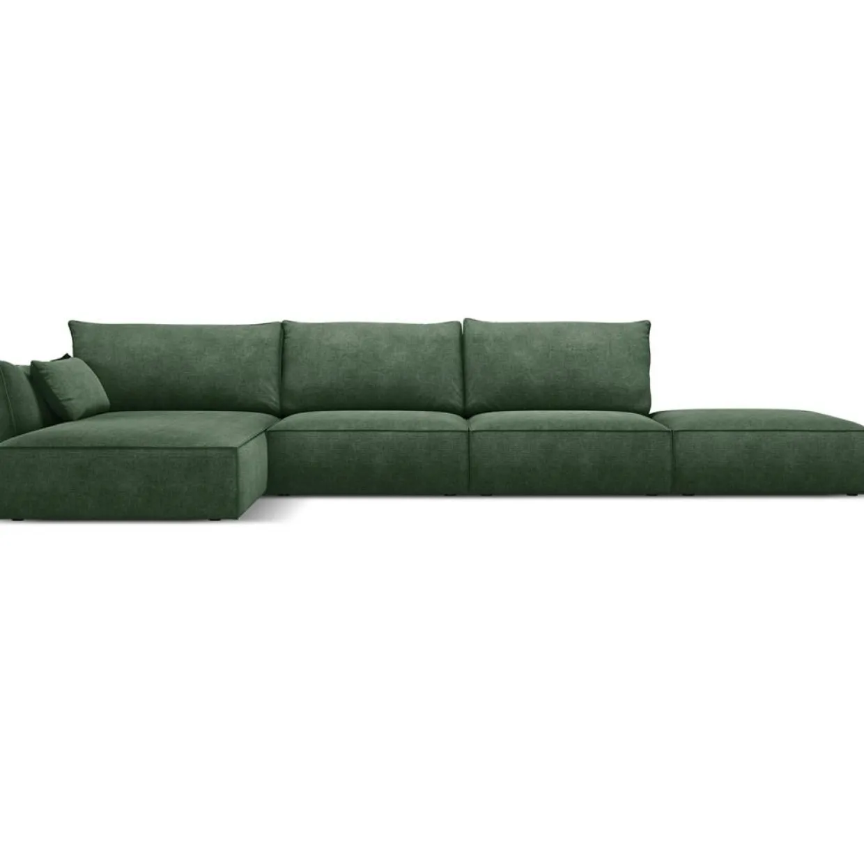 Mazzini Sofas Canapés^Canapé D'Angle Gauche Vanda 5 Places 1 vert bouteille - 386x166x85 cm