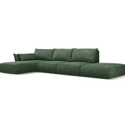 Mazzini Sofas Canapés^Canapé D'Angle Gauche Vanda 5 Places 1 vert bouteille - 386x166x85 cm