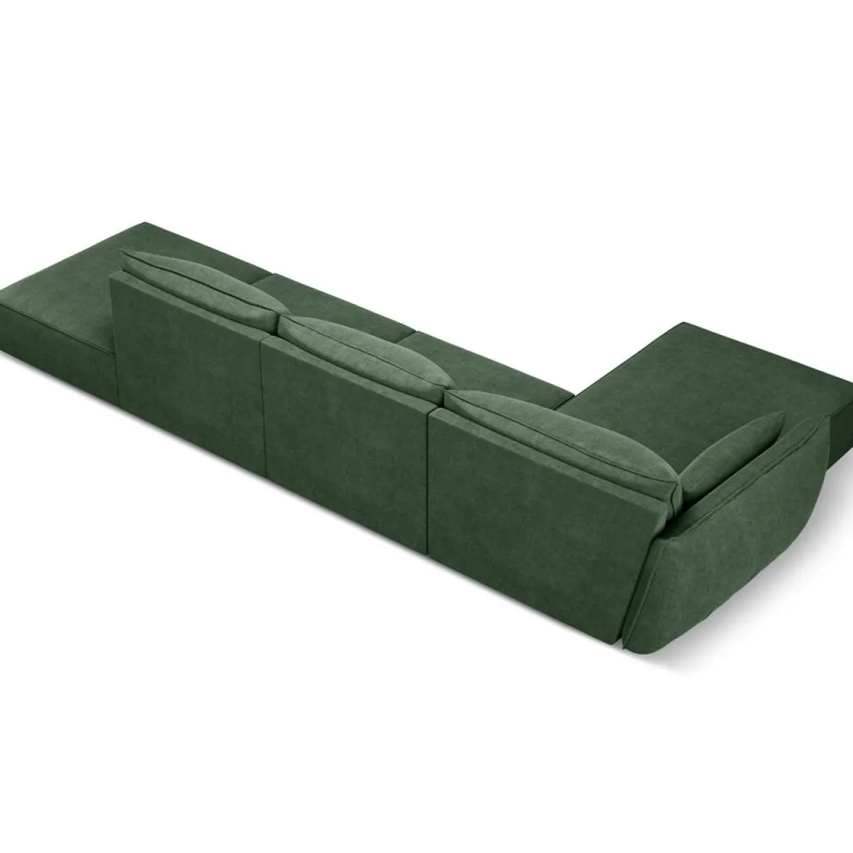 Mazzini Sofas Canapés^Canapé D'Angle Gauche Vanda 5 Places 1 vert bouteille - 386x166x85 cm
