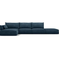 Canapé D'Angle Gauche Vanda 5 Places 1 bleu roi - 386x166x85 cm-Mazzini Sofas