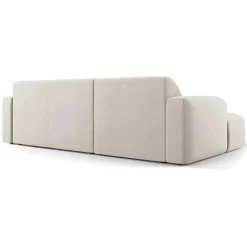 Mazzini Sofas Canapés^Canapé d'angle gauche Velours Jasmin 4 Places beige - 250x170x72 cm