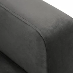 Canapé d'angle Gauche Velours Venus 5 Places gris - 254x185x90 cm-Mazzini Sofas New