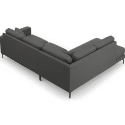 Mazzini Sofas Canapés^Canapé d'angle Gauche Venus 5 Places gris foncé - 254x185x90 cm