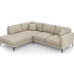 Canapé d'angle Gauche Venus 5 Places beige - 254x185x90 cm-Mazzini Sofas Best
