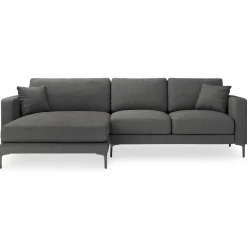 Mazzini Sofas Canapés^Canapé d'angle Gauche Venus 4 Places gris foncé - 248x160x90 cm