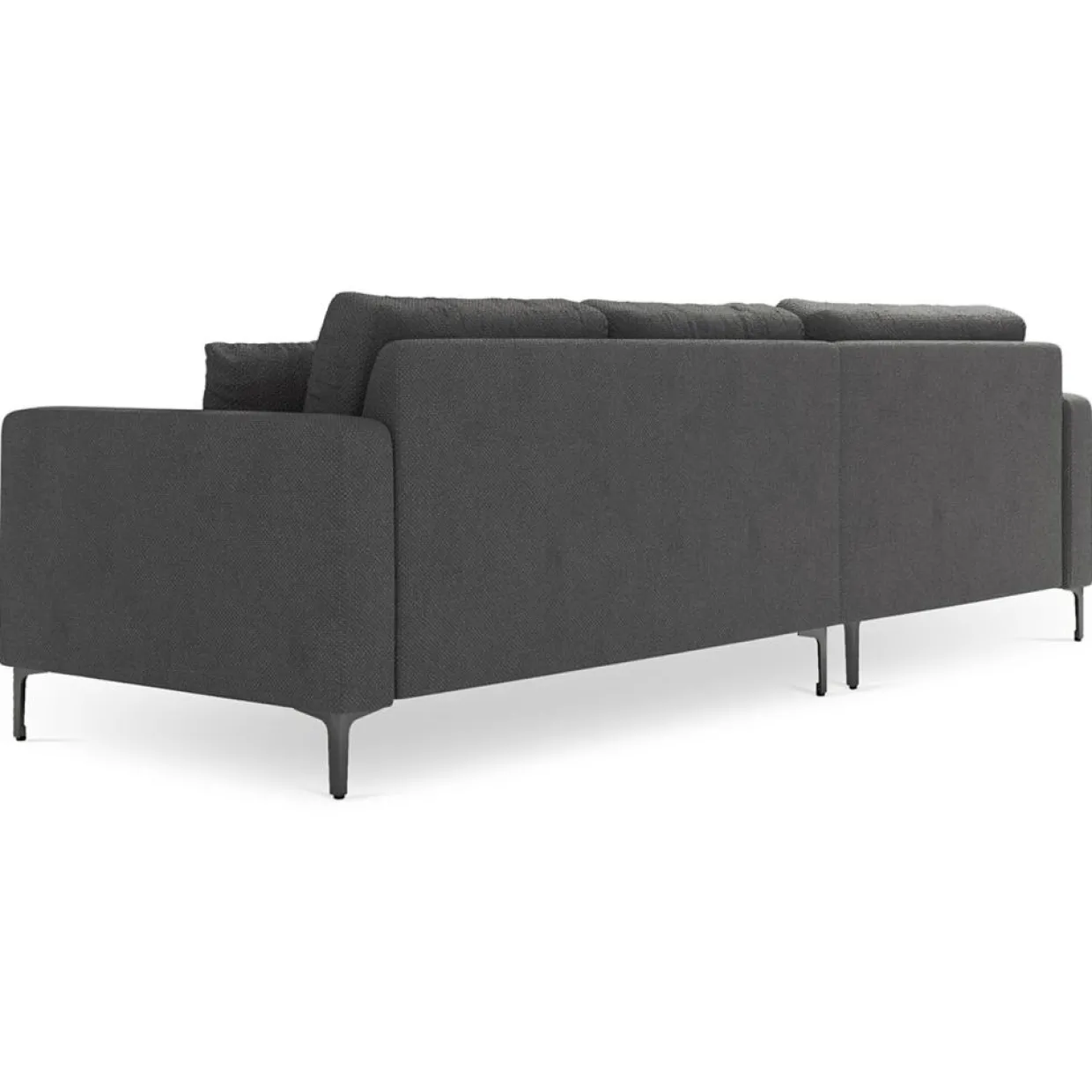 Mazzini Sofas Canapés^Canapé d'angle Gauche Venus 4 Places gris foncé - 248x160x90 cm