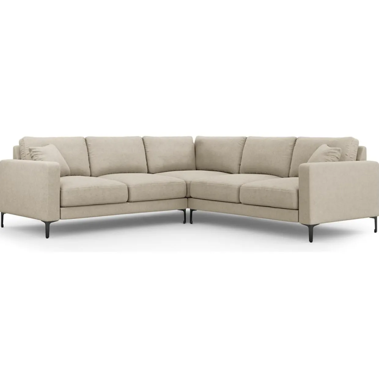 Canapé d'angle Symétrique Venus 5 Places beige - 250x238x90 cm-Mazzini Sofas Sale